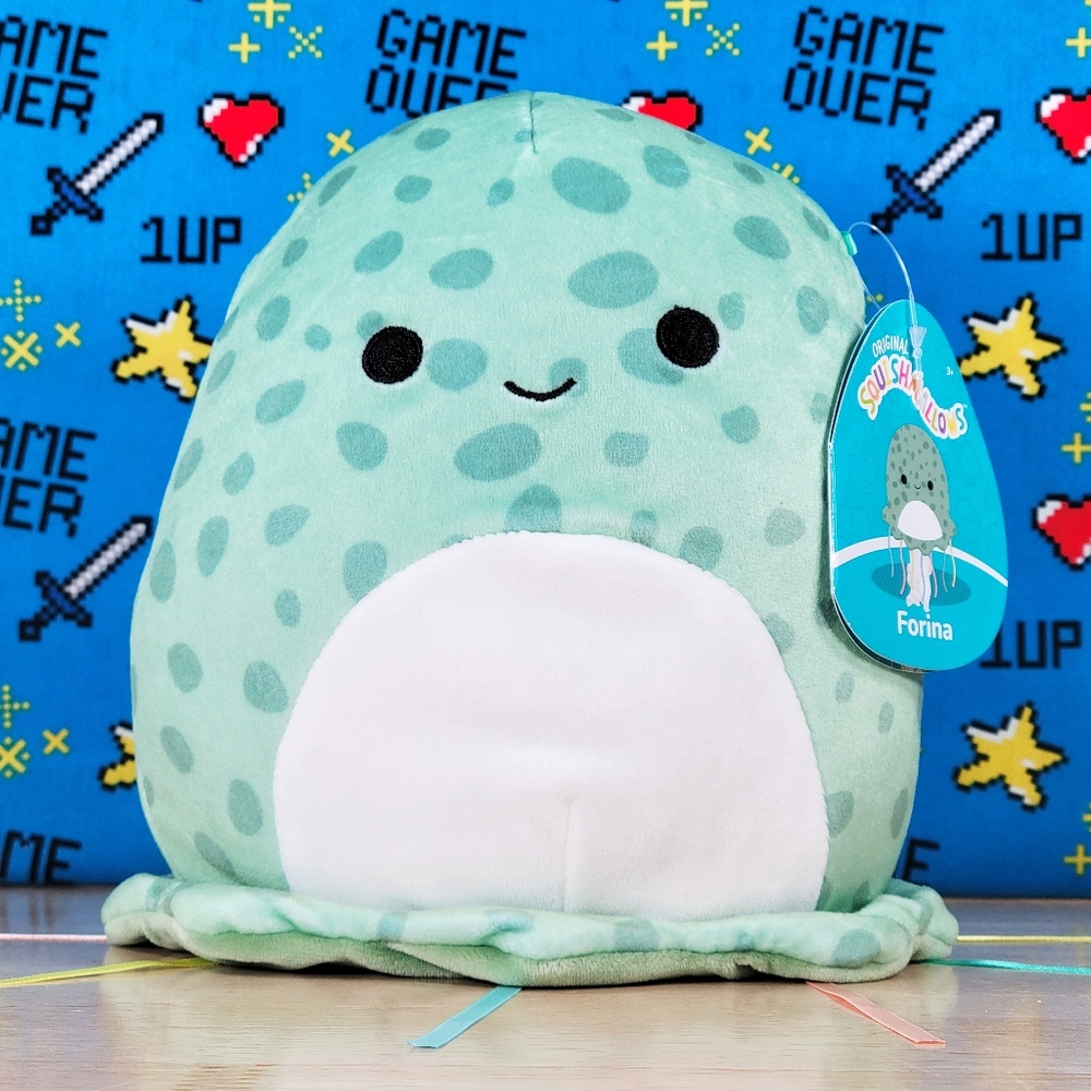 Squishmallow Forina the Jellyfish 7" UltraSoft Stuffed Sealife Squad Toy Plush